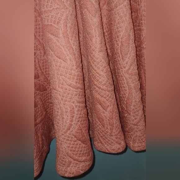 H&M Apricot peach jacquard skater dress, XS - Picture 6 of 11